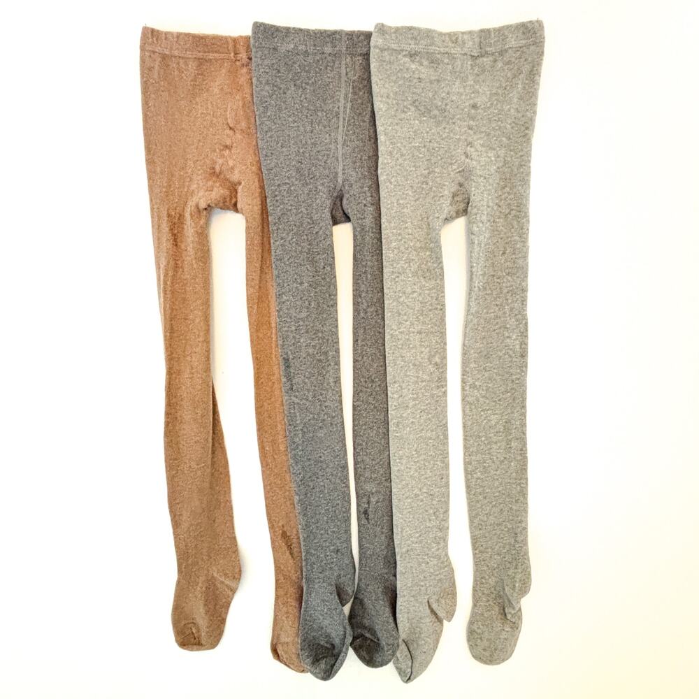 Brand New, Rylee & Cru, Set of Tights, Green, Grey, Brown, Size 8/9Y